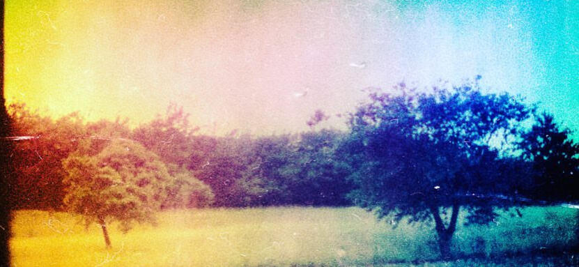 distorted memories of a field where we landed - the caravas fit so well there